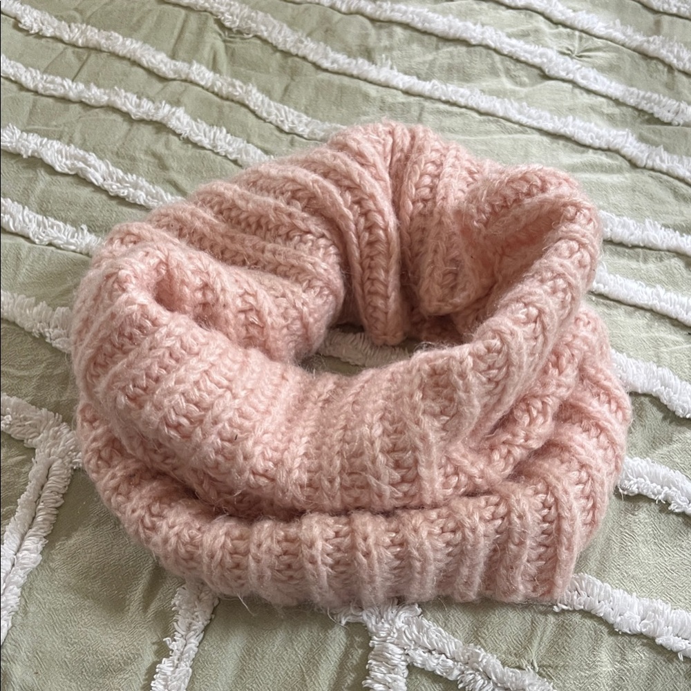 BDG Soft Blush Knit Infinity Scarf